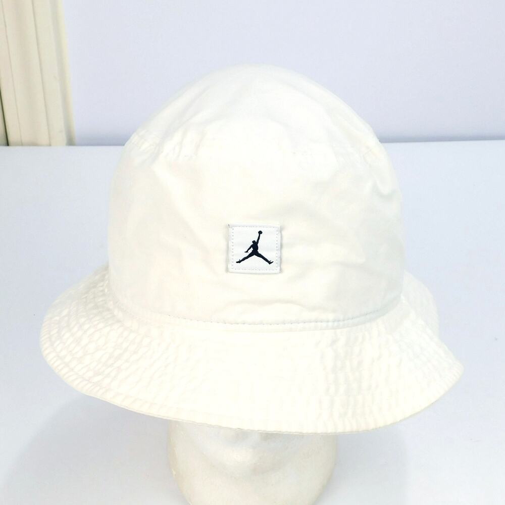 Jordan Jumpman Washed Bucket Hat White Black DC3687-100 Size L/XL
